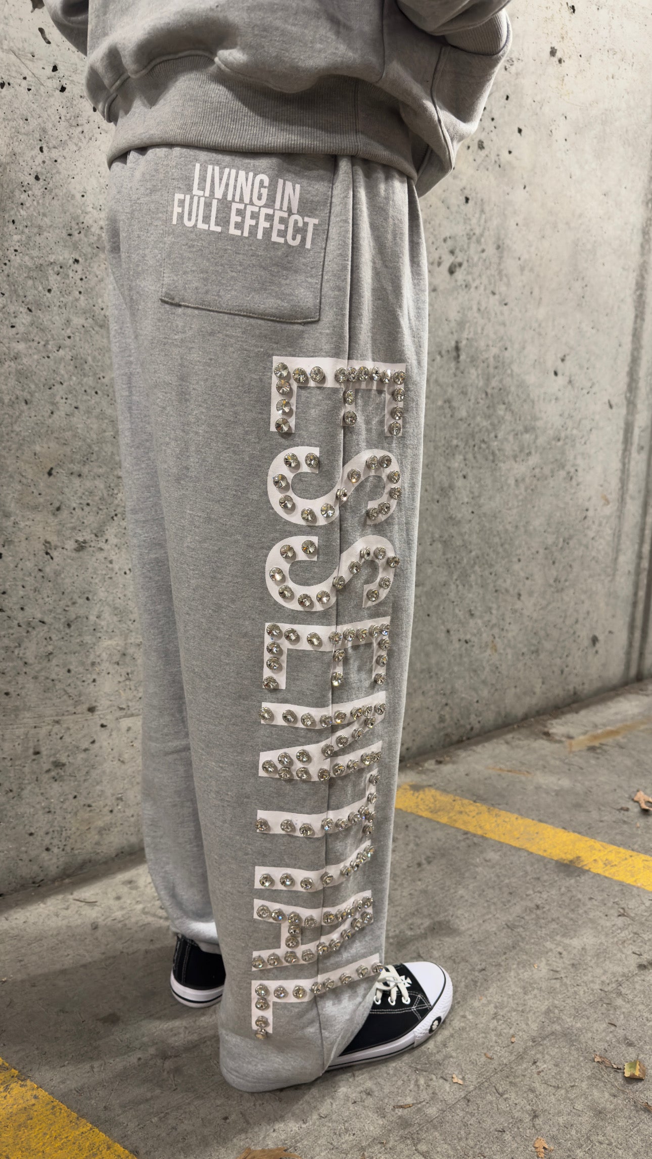 Gray “LIFE ESSENTIAL” Sweatpants