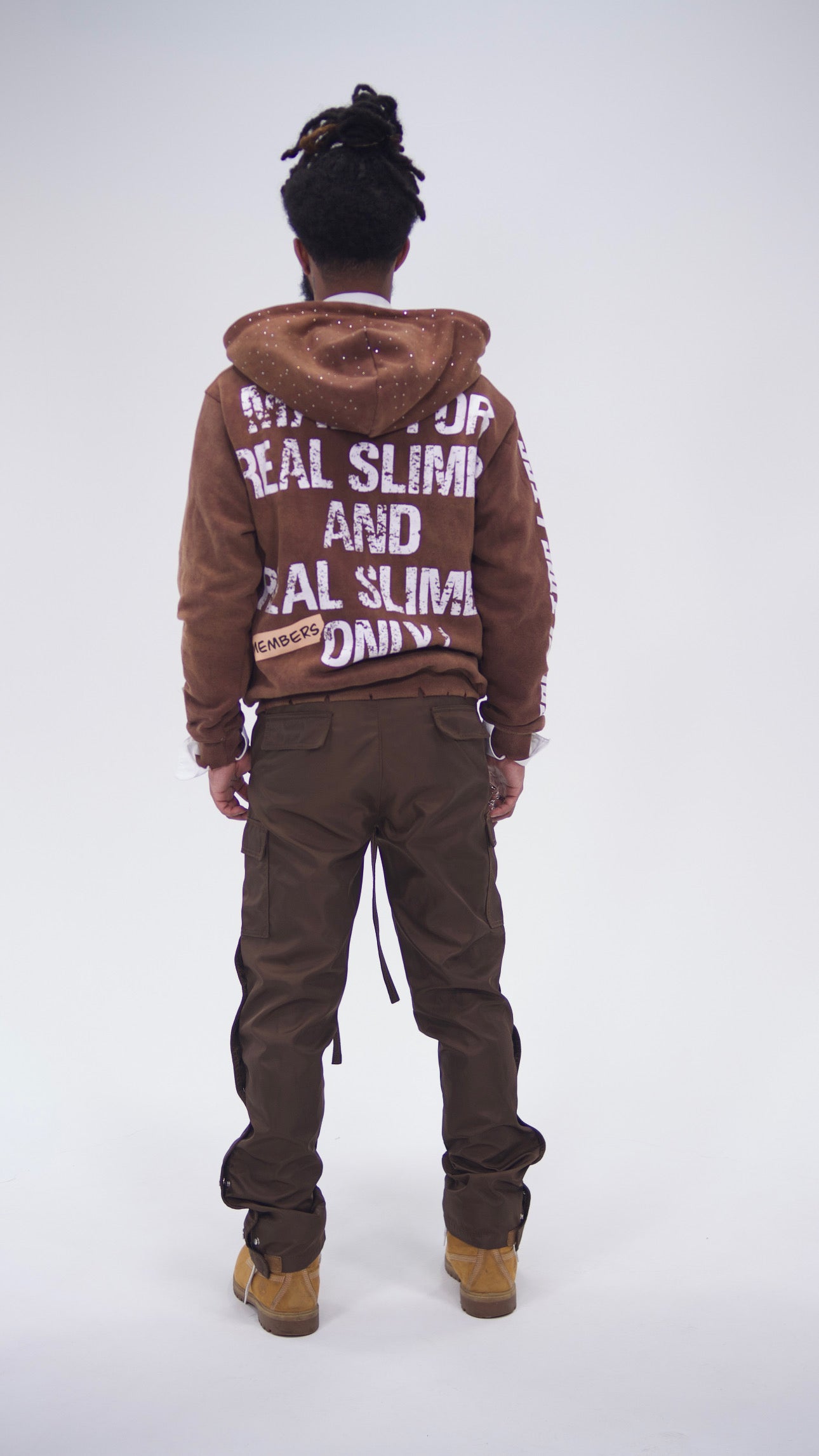 Brown “Members Only” zip-up