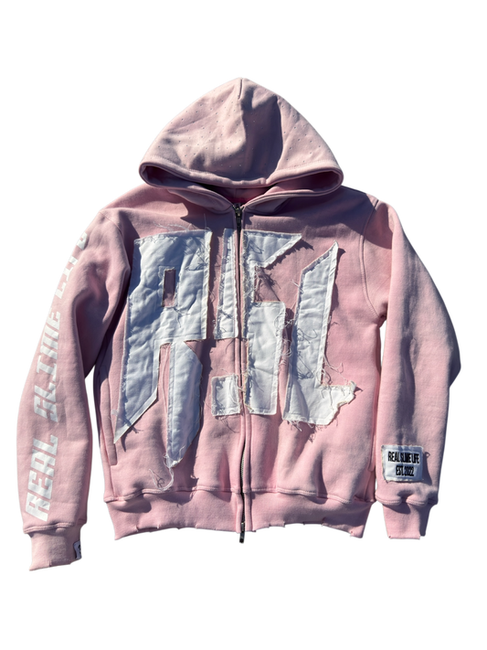 Pink “Members Only” zip-up