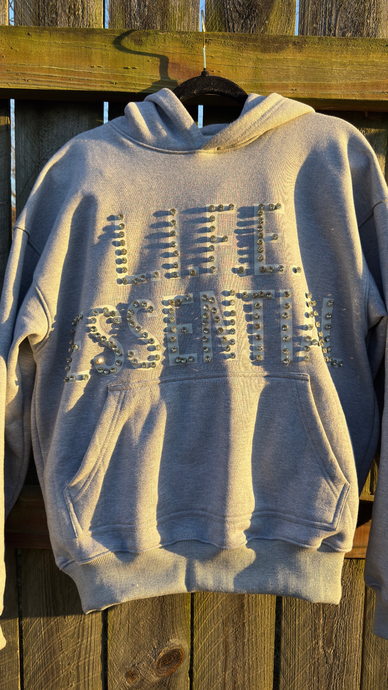 Gray “LIFE ESSENTIAL” Hoodie