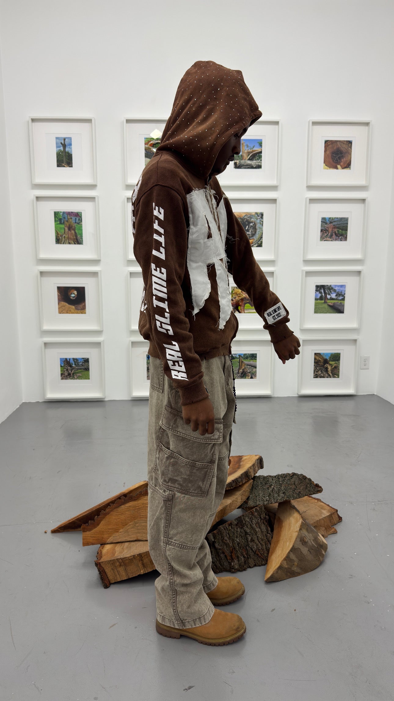 Brown “Members Only” zip-up