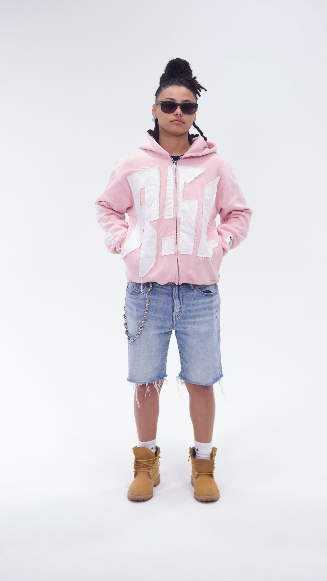 Pink “Members Only” zip-up