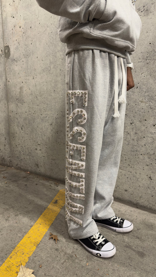 Gray “LIFE ESSENTIAL” Sweatpants