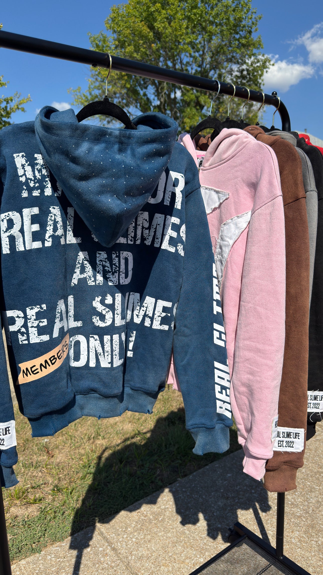 Navy “Members Only” zip-up