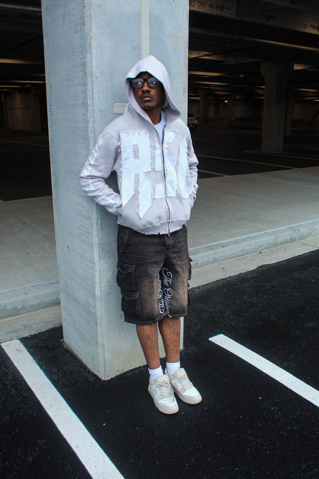 Light Gray “Members Only” zip-up