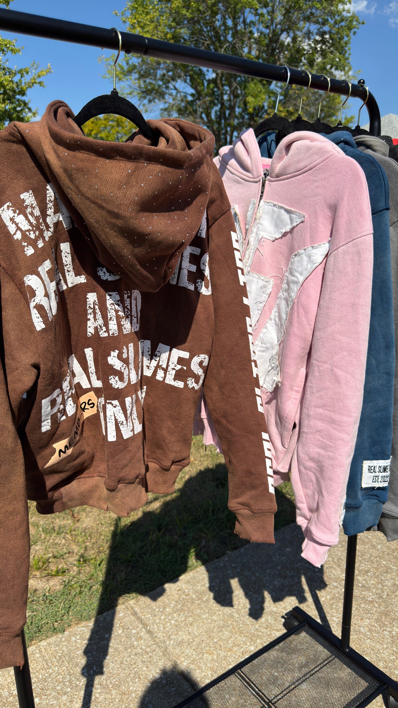 Brown “Members Only” zip-up