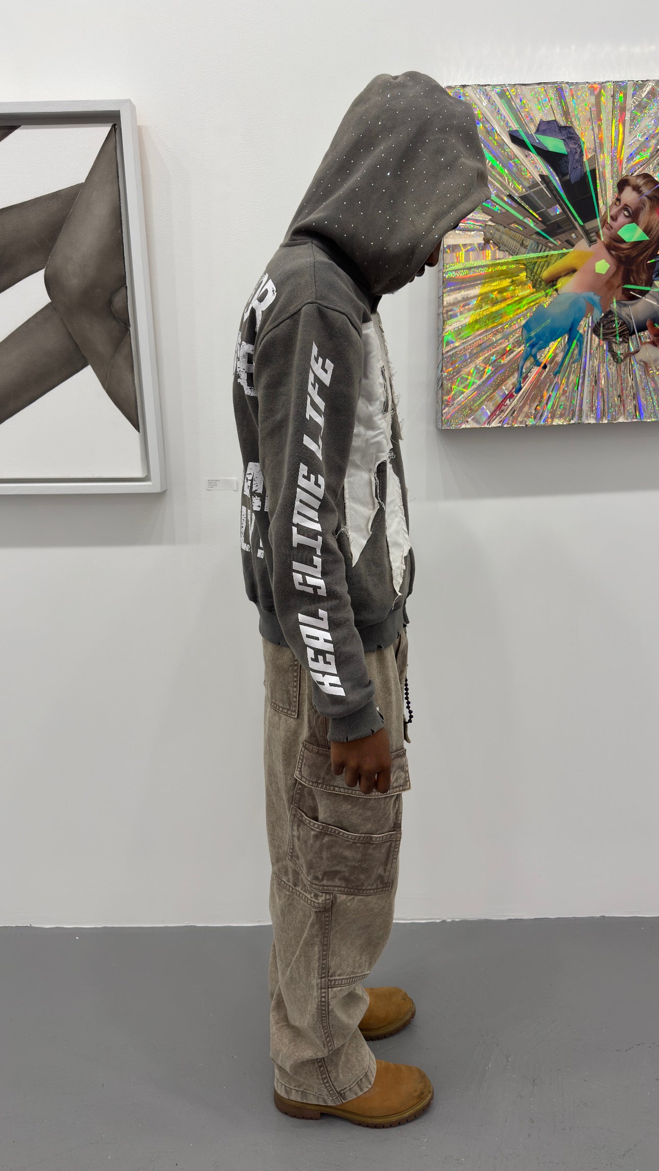 Gray “Members Only” zip-up