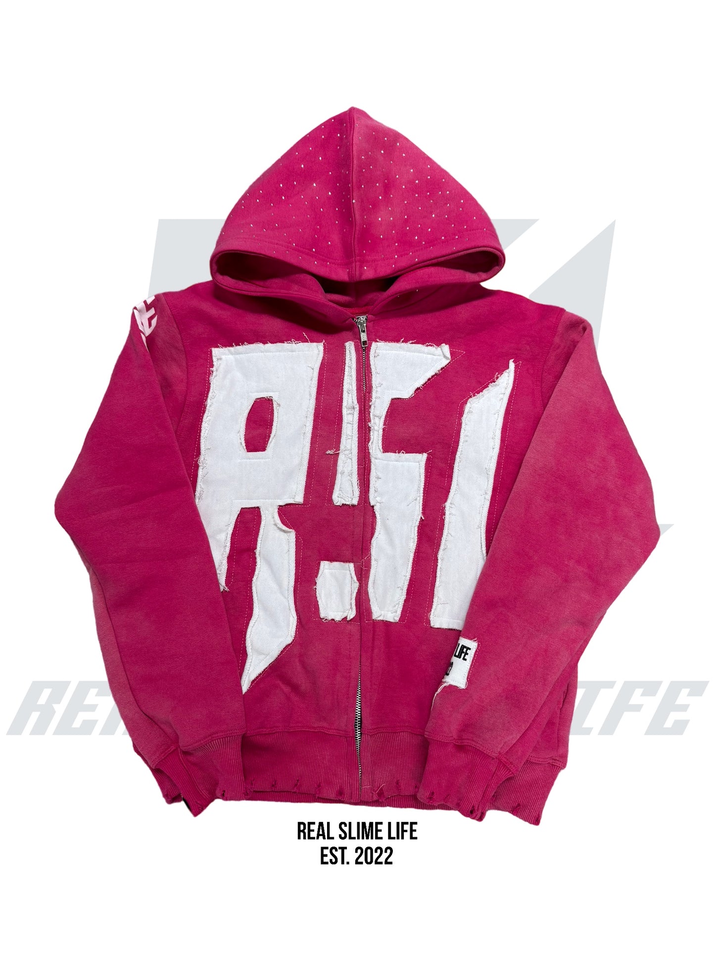 Pink “Members Only” zip-up