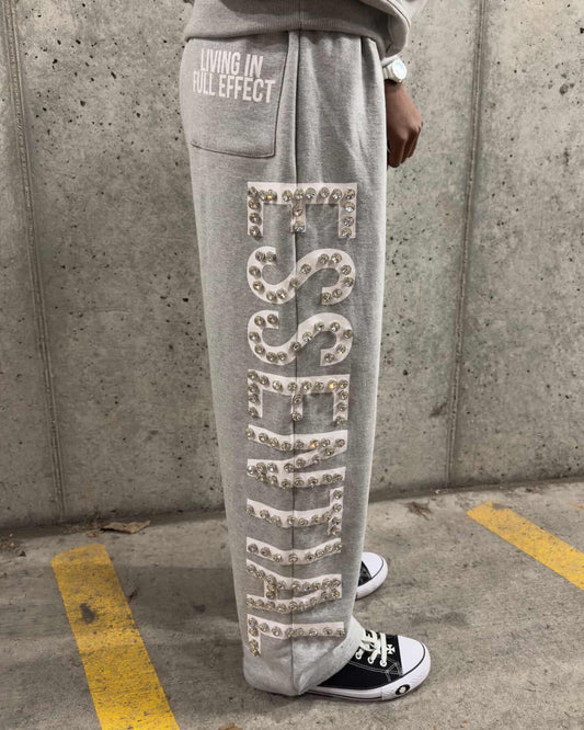 Gray “LIFE ESSENTIAL” Sweatpants